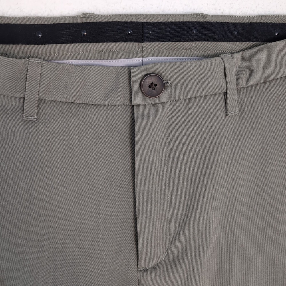 Ministry Of Supply Pants Men's 32x30 Olive‎ Gray Standard Fit Chino Style Sticky